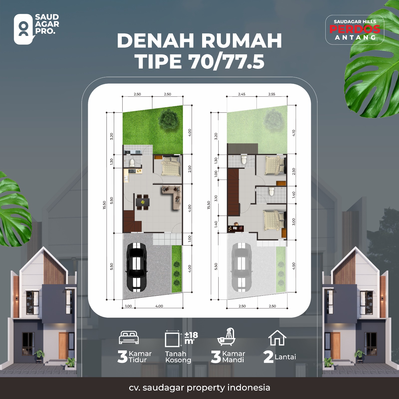 Saudagar Hills Denah Rumah Tipe 70